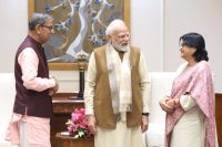 राज्यपाल प्रोफेसर असीम कुमार घोष एवं श्रीमती मित्रा घोष की प्रधानमंत्री नरेंद्र मोदी से शिष्टाचार मुलाकात 18.11.2025