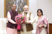 राज्यपाल प्रोफेसर असीम कुमार घोष एवं श्रीमती मित्रा घोष की प्रधानमंत्री नरेंद्र मोदी से शिष्टाचार मुलाकात 18.11.2025