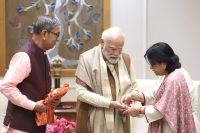 राज्यपाल प्रोफेसर असीम कुमार घोष एवं श्रीमती मित्रा घोष की प्रधानमंत्री नरेंद्र मोदी से शिष्टाचार मुलाकात 18.11.2025