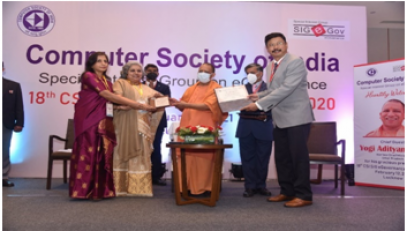 Ease of Doing Business in Assam (EoDB), receiving the Award presented by Shri Yogi Adityanath, Hon’ble Chief Minister Uttar Pradesh