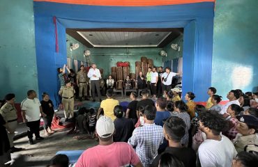 Visit to relief camps set up at Singtam
