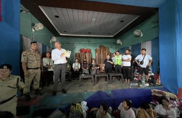 Visit to relief camps set up at Singtam
