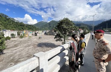 Visit to affected site at Singtam