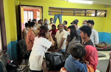 Visit to relief camps set up at Singtam
