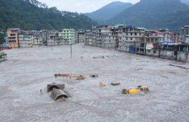 Visit to affected site at Singtam
