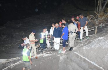 Visit to affected site at Singtam