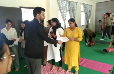 Dissemination of pamphlets at Yoga Centre Above Kishaan Market Namchi