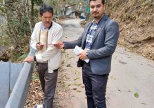 Dissemination of pamphlets regarding information on Legal Services issued by the Sikkim SLSA and the NALSA Helpline Number by the DLSA Gyalshing;?>