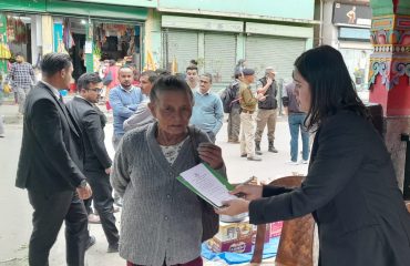 Dissemination of pamphlets regarding information on Legal Services issued by the Sikkim SLSA and the NALSA Helpline Number by the DLSA Gyalshing