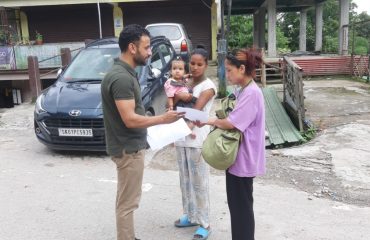 Dissemination of pamphlets regarding information on Legal Services issued by the Sikkim SLSA and the NALSA Helpline Number by the DLSA Gangtok and Pakyong District