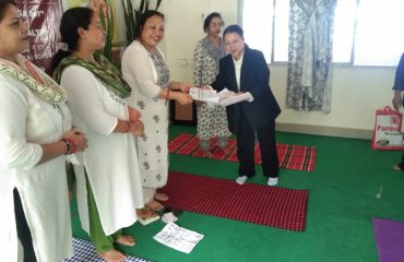 Dissemination of pamphlets at Yoga Centre Above Kishaan Market Namchi