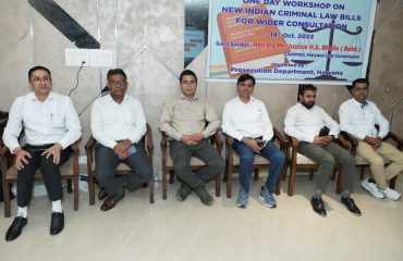 ‘One Day Workshop on New Criminal Law Bills’ held on 14.10.2023 at PWD Guest House, Panchkula