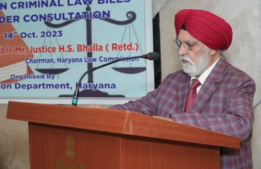 ‘One Day Workshop on New Criminal Law Bills’ held on 14.10.2023 at PWD Guest House, Panchkula