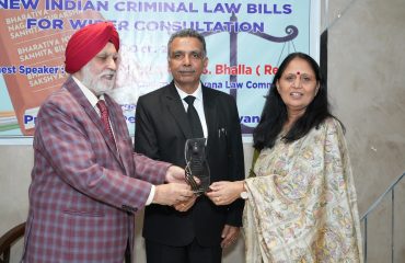 ‘One Day Workshop on New Criminal Law Bills’ held on 14.10.2023 at PWD Guest House, Panchkula