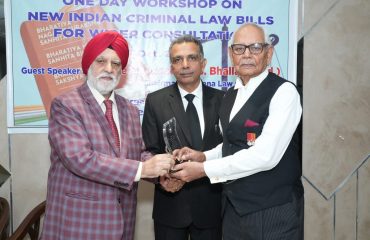 ‘One Day Workshop on New Criminal Law Bills’ held on 14.10.2023 at PWD Guest House, Panchkula