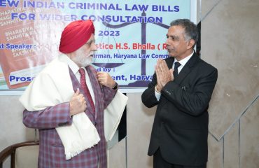 ‘One Day Workshop on New Criminal Law Bills’ held on 14.10.2023 at PWD Guest House, Panchkula
