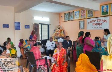 ग्रामपंचायत खडकसुकेणे ता. दिंडोरी येथे महिलांचे HB तपासणी कॅम्प कामकाज प्रगती प्रथावर सुरु