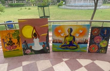 Painting based on yoga poses