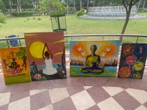 Painting based on yoga poses;?>