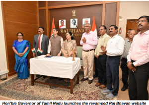 Launching of revamped website of Raj Bhavan, Tamil Nadu.