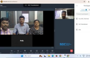 An eProcurement training session on eTendering processes in the Tamil Nadu Portal for departmental users of Joint registrar of Co-operative societies, Pudukottai District was conducted via Bharat VC on 30th April 2025