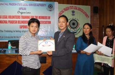 Para Legal Training for the Member of Arunachal Pradesh Delinquent Welfare Association (APDWA)