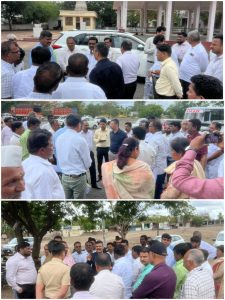 वरवंड (ता.दौंड) पालखी मार्ग पाहणी