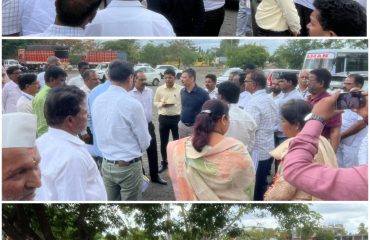 वरवंड (ता.दौंड) पालखी मार्ग पाहणी