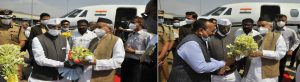 27.02.2022 : Governor arrives at Aurangabad airport