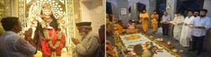 08.04.2022 : Governor offered prayers and performed arti of Sree Durga Mata