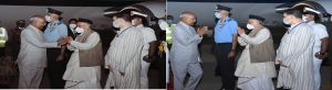 Governor welcomed to President of India at Pune Airport