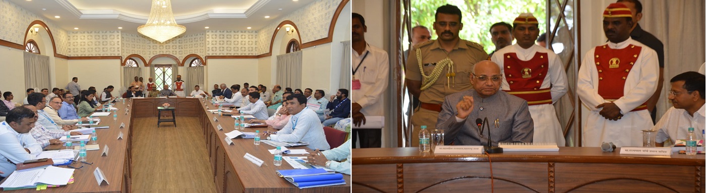 Governor preside over a review meeting with Satara district officials