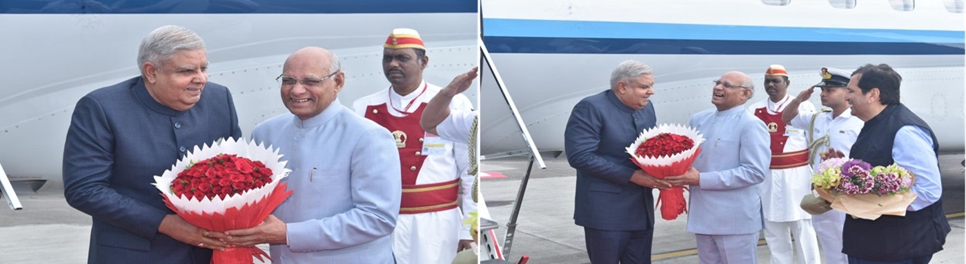 27.11.2023 Vice President of India Jagdeep Dhankhar arrives in Mumbai