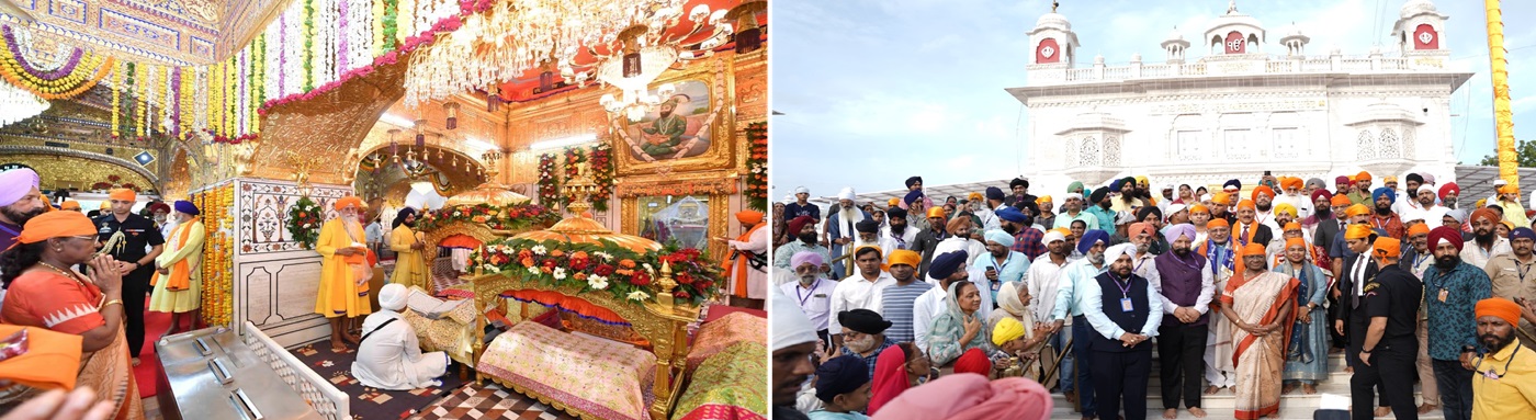 President of India visits the Takhat Sachkhand Sri Hazur Sahib at Nanded