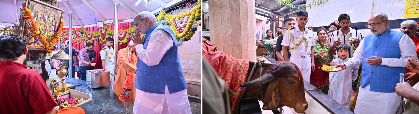 09.05.2025 : Governor visits Madhavbaug Lakshmi Narayan Temple in Mumbai