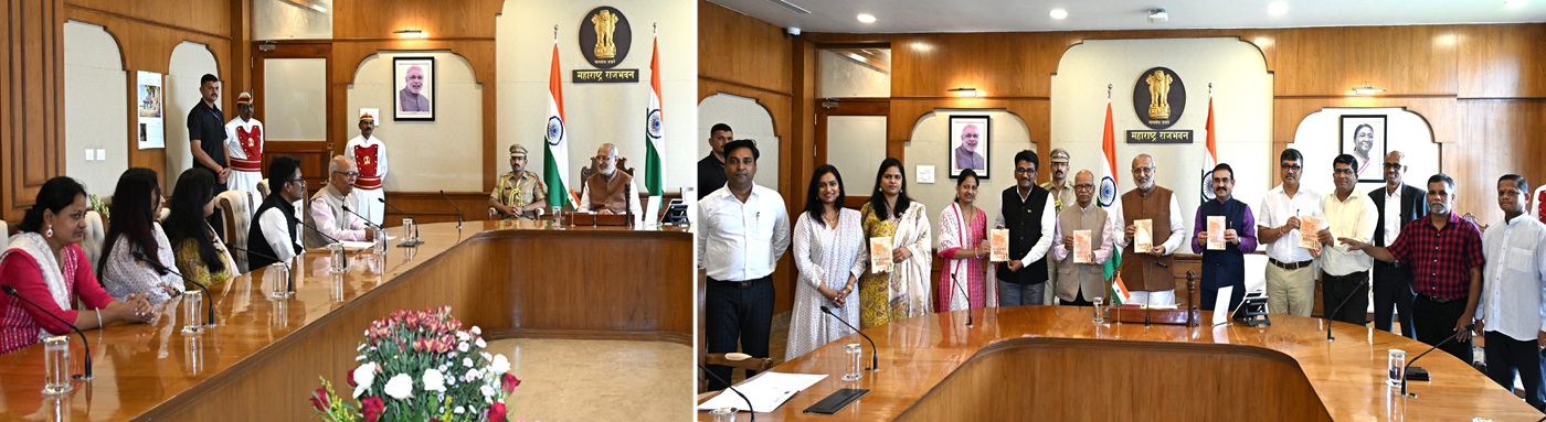 19.06.2025: Maharashtra Governor C. P. Radhakrishnan released the book ‘Why Are We in the RSS...?’ written by author, ideologue and RSS pracharak Ramesh Patange at Raj Bhavan, Mumbai. Dr Ashwin Ranjaniker, translator of Patange’s original Marathi book ‘Aamhi Sanghat Ka Aahot?...’, Secretary to the Governor Dr Prashant Narnaware and invitees were present. Saptahik Vivek has published the book on the occasion of the centenary year of the Rashtriya Swayamsevak Sangh. The book has a foreword by RSS Sarsanghchalak Dr Mohan Bhagwat.