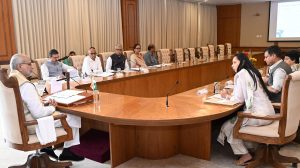 02.07.2025: Governor reviews a presentation made by the Women and Child Development Department, especially the One Stop Centre and Mission Shakti Scheme for women and children