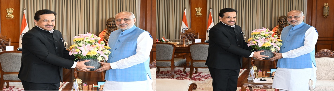 The newly appointed State Chief Secretary Rajesh Kumar meets Governor