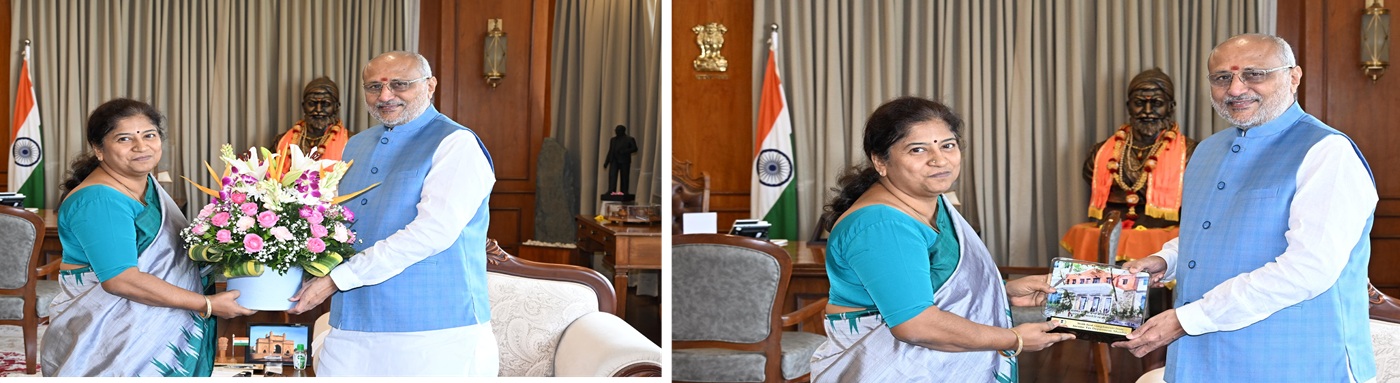 Principal Chief Commissioner of Income-tax, Mumbai Malathi Sridharan meets Governor