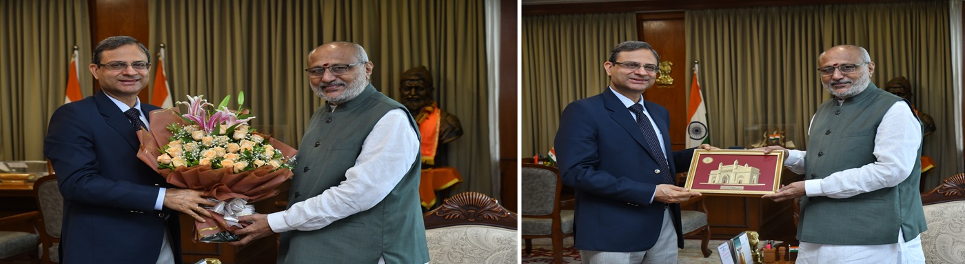 09.07.2025: The Governor of Reserve Bank of India, Sanjay Malhotra called on the Governor of Maharashtra C.P. Radhakrishnan at Raj Bhavan, Mumbai. This was a courtesy call.