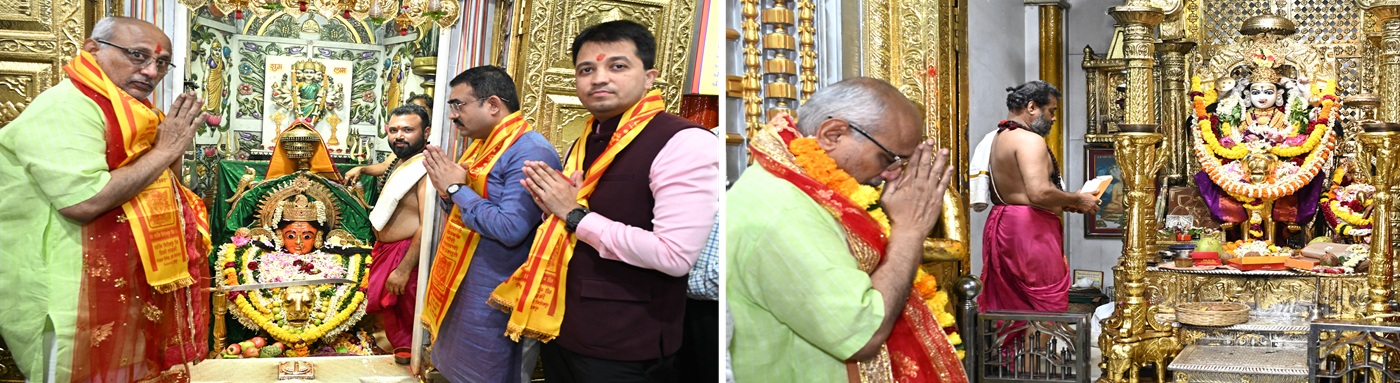 18.07.2025 : राज्यपालांनी दिली श्री मुंबादेवी मंदिराला भेट
