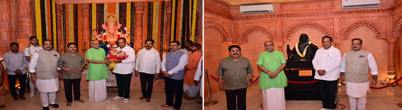 Governor visits the Bandra West Sarvajanik Ganeshotsav Mandal