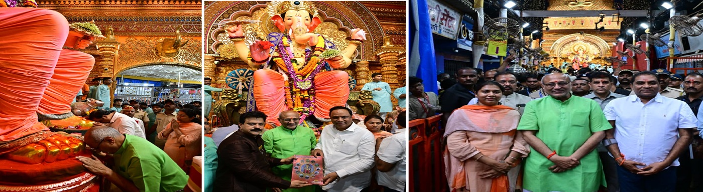 Governor visits Mumbai’s popular Ganeshotsav Mandal Lalbaug Cha Raja