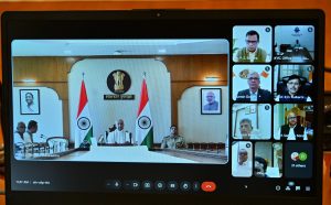 Governor interactes with the VCs of non-agricultural universities in the State through video-conferencing