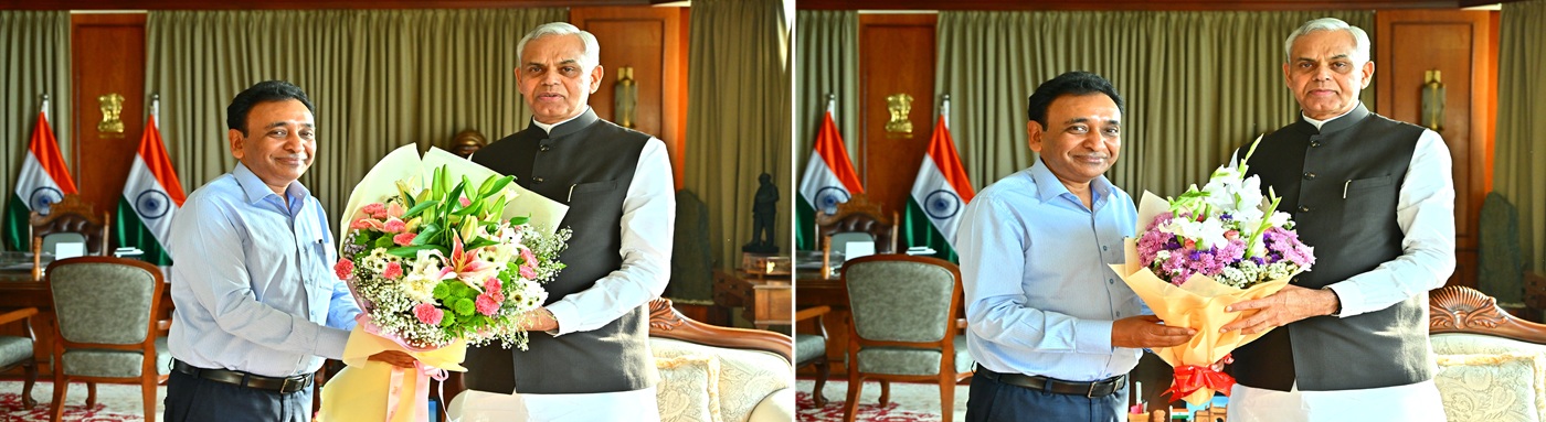 राज्याचे मुख्य सचिव राजेश अगरवाल यांनी घेतली राज्यपालांची भेट