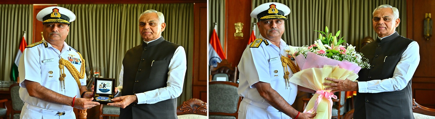 30.11.2025 : भारतीय तटरक्षक दलाच्या पश्चिम सागरी प्रदेशाचे महानिरिक्षक भीष्म शर्मा यांनी घेतली राज्यपालांची भेट
