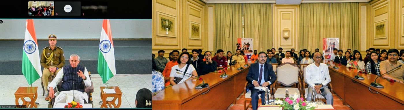Governor interacts with the youth selected for the National Youth Festival through an online mode