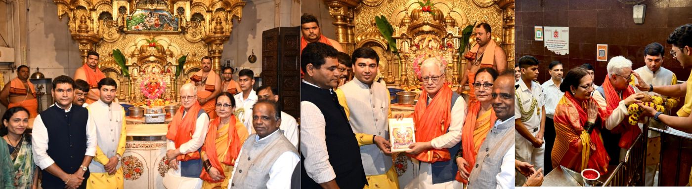 12.03.2026: राज्याचे नवनियुक्त राज्यपाल जिष्णु देव वर्मा यांनी पत्नी सुधा यांचेसह सिद्धिविनायक मंदिर येथे जाऊन सिद्धिविनायकाचे दर्शन घेतले.