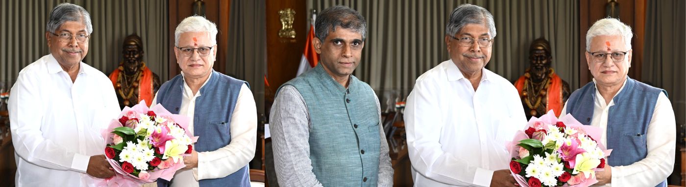 Minister of Higher and Technical Education Chandrakant Patil meets Governor