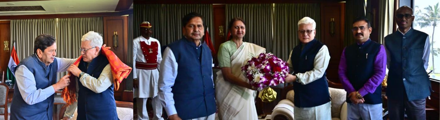 Minister of Skill Development Mangal Prabhat Lodha meets Governor